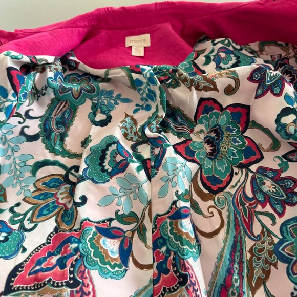 Chico’s Jacquard Button-Front Jacket – Pink – Size 3P Petite - Picture 11 of 11